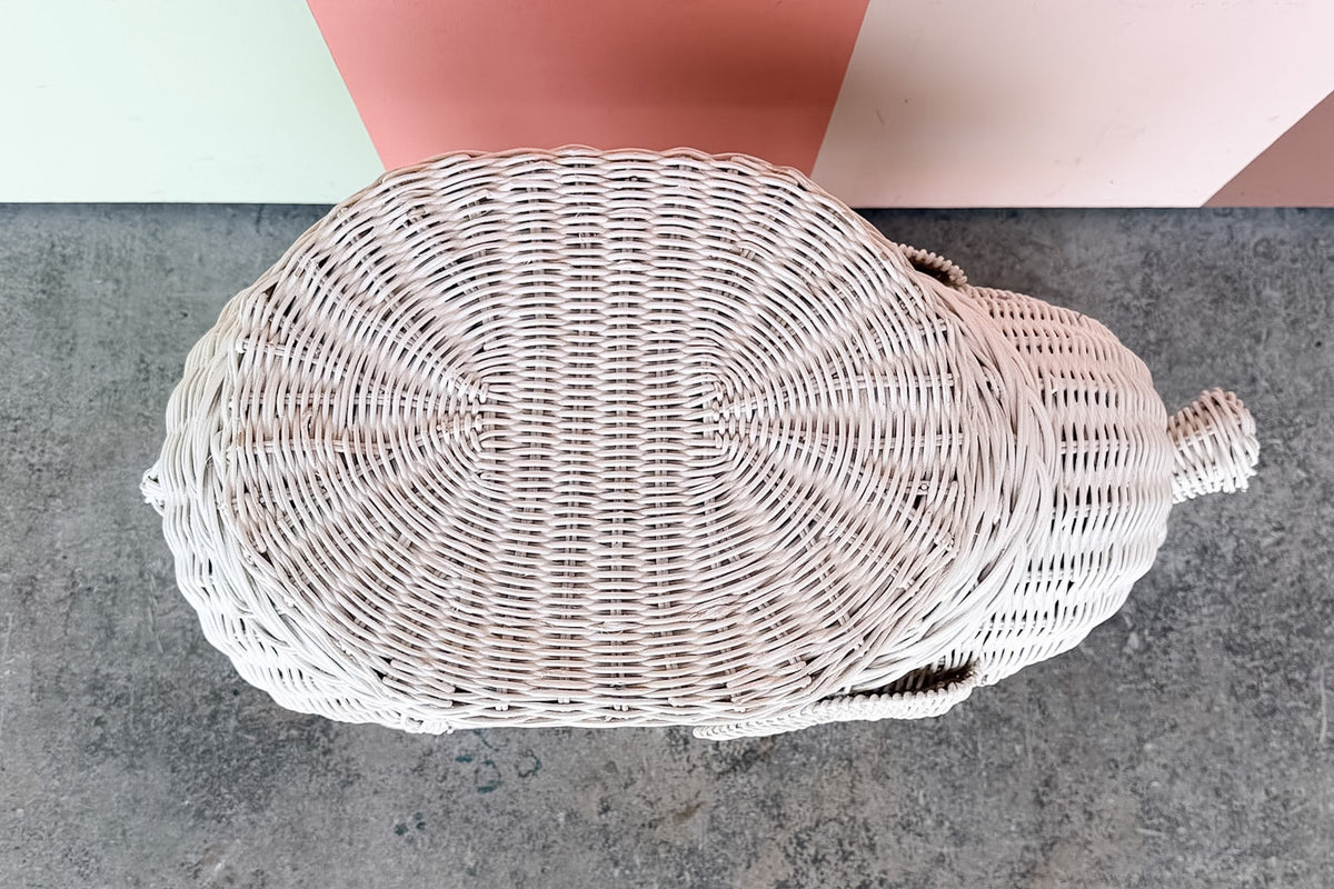 Wicker Elephant Garden Seat