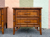 Pair of Handsome Faux Bamboo Nightstands