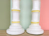 Pair of Ceramic Faux Bamboo Lamps