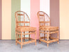 Pair of Brighton Style Bamboo and Cane Side Chairs