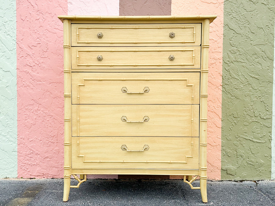 Thomasville Faux Bamboo Tall Chest