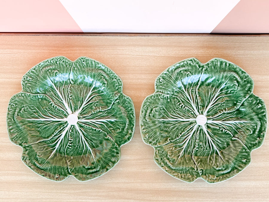 Set of Four Bordallo Pinheiro Cabbageware Chargers