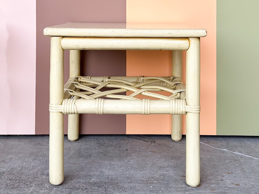 Pair of Ficks Reed Rattan Side Tables