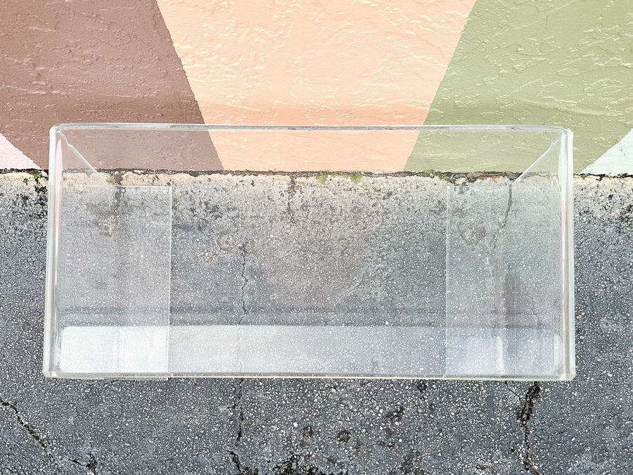 Lucite Scroll Coffee Table