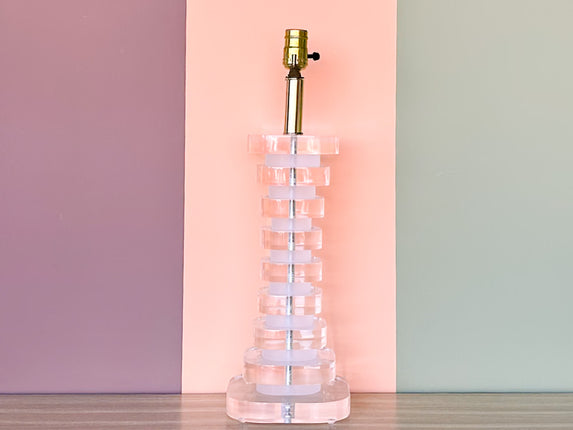 Stacked Lucite Lamp