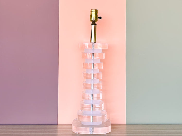 Stacked Lucite Lamp