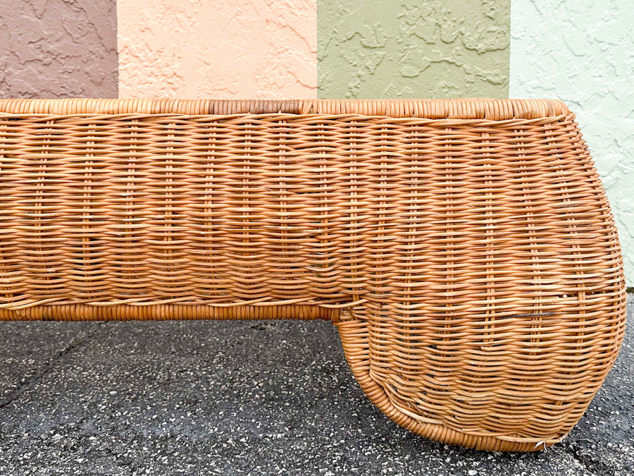 Oversized Wicker Coffee Table