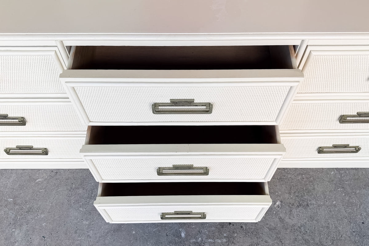 Coastal Chic Rattan Dresser