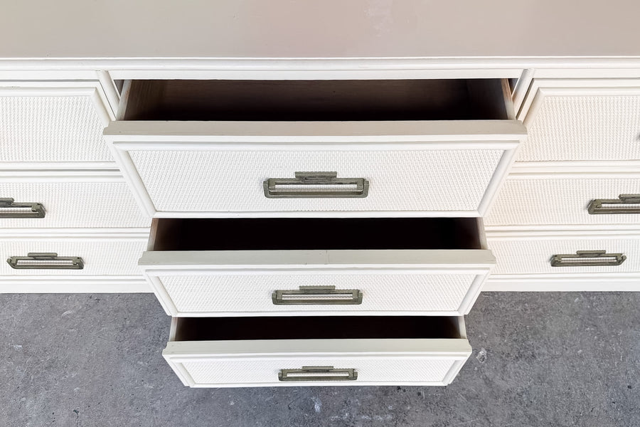Coastal Chic Rattan Dresser