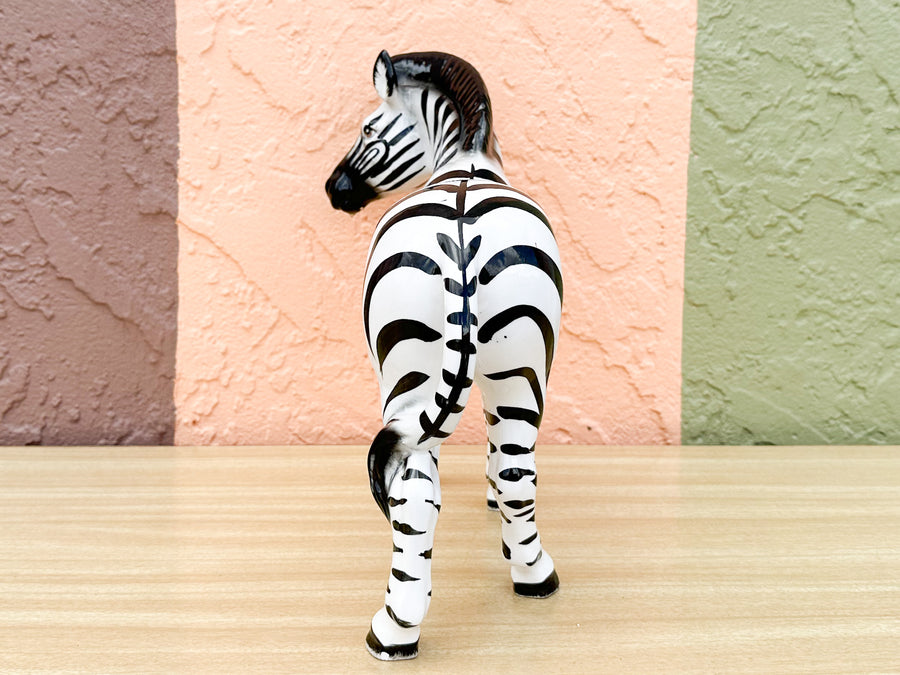 Ceramic Standing Zebra Statue
