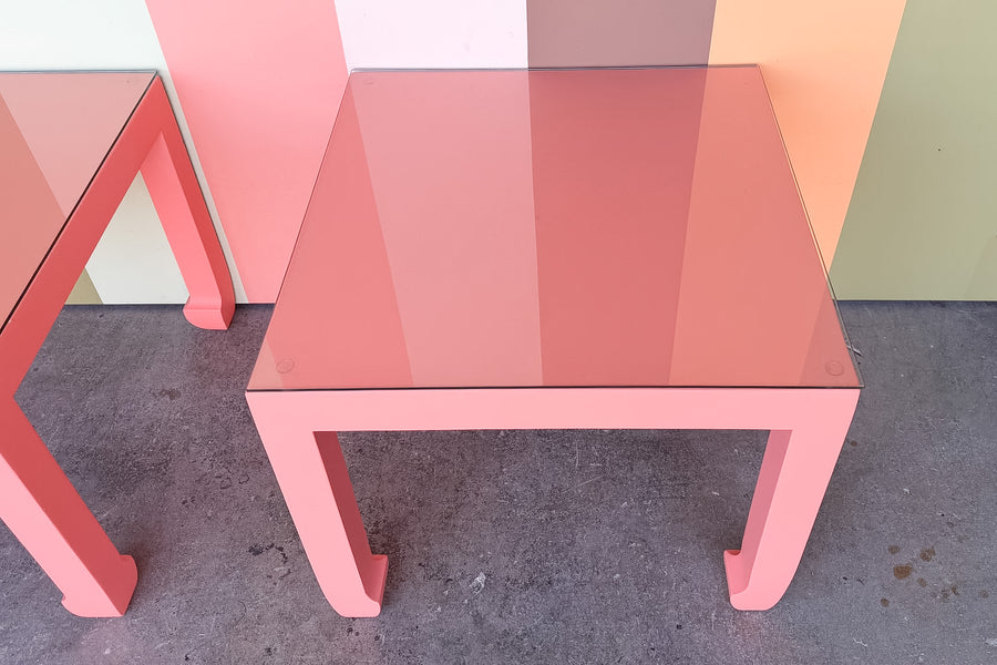 Pair of Coral Ming Style Side Tables