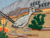 Beep Beep Roadrunner Needlepoint Framed Art
