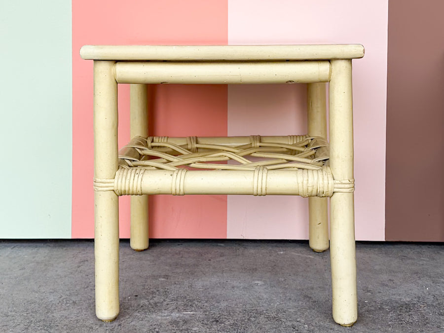 Pair of Ficks Reed Rattan Side Tables
