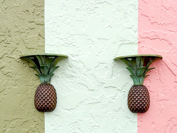 Pair of Pineapple Wall Shelves