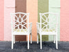 Pair of Flower Fretwork Arm Chairs