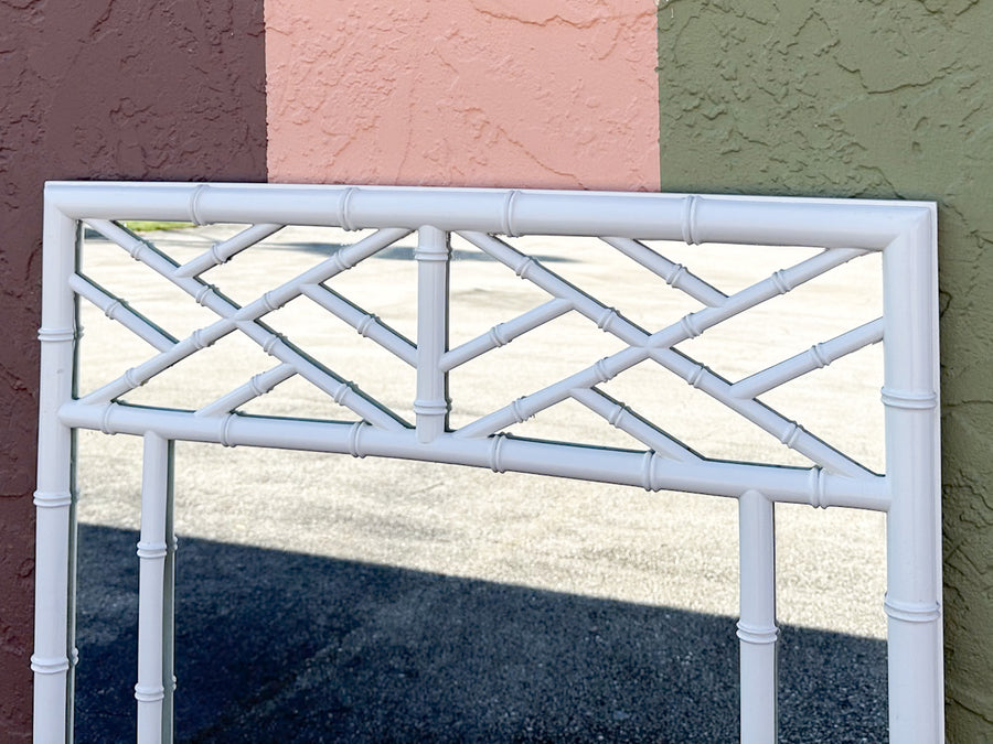Faux Bamboo Fretwork Mirror