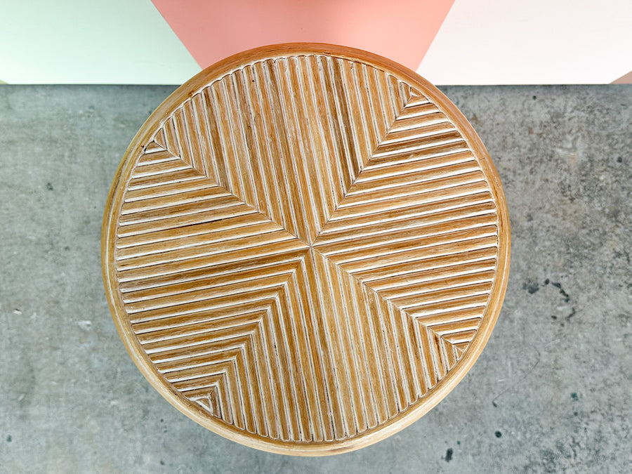 Pencil Reed Rattan Pedestal