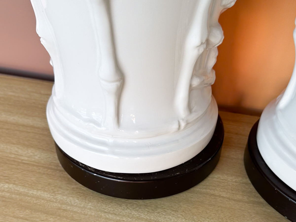 Pair of Faux Bamboo Lamps