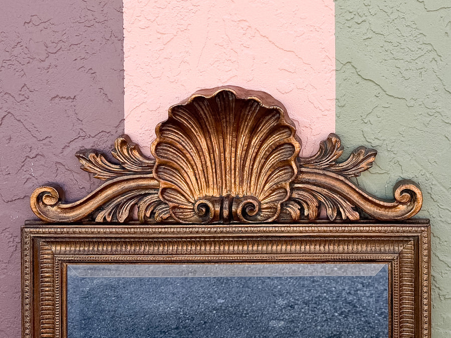 Regency Style Shell Motif Mirror