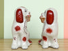 Pair of Flower Basket Staffordshire Dogs