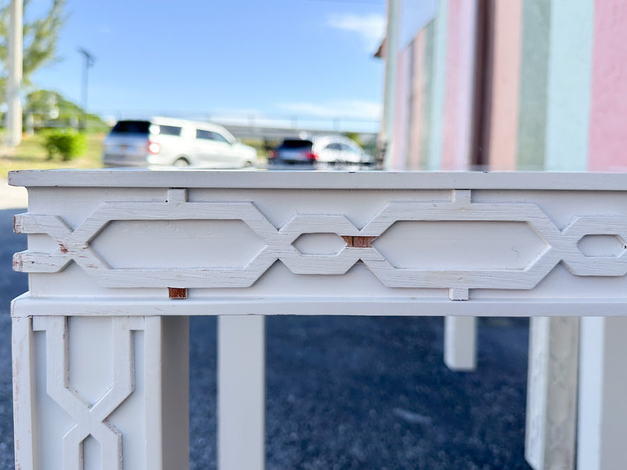Pair of Fab Fretwork Side Tables