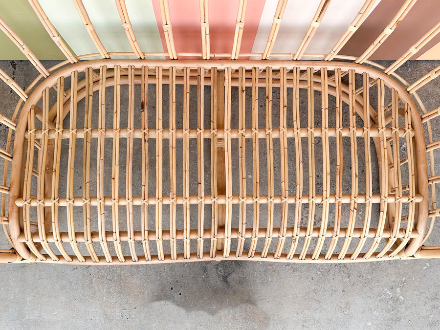 Cute Coastal Rattan Loveseat
