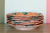Set of Six Fitz and Floyd Orange Plates