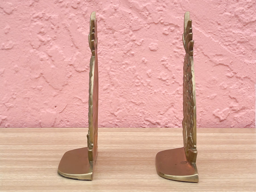 Brass Pineapple Bookends