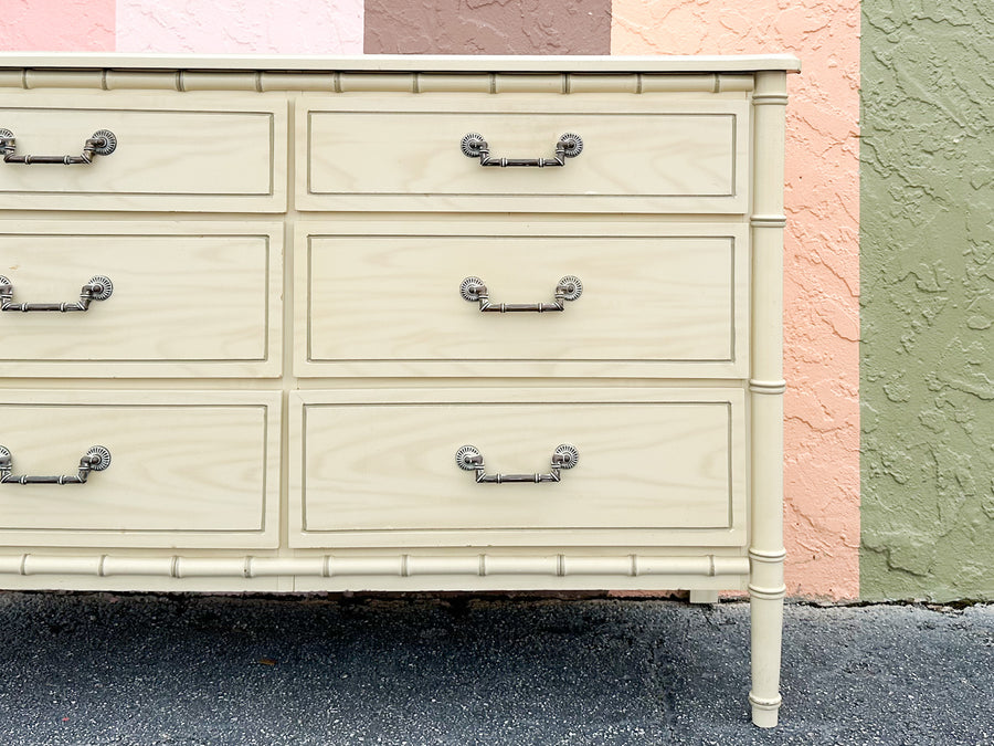 Faux Bamboo Double Dresser