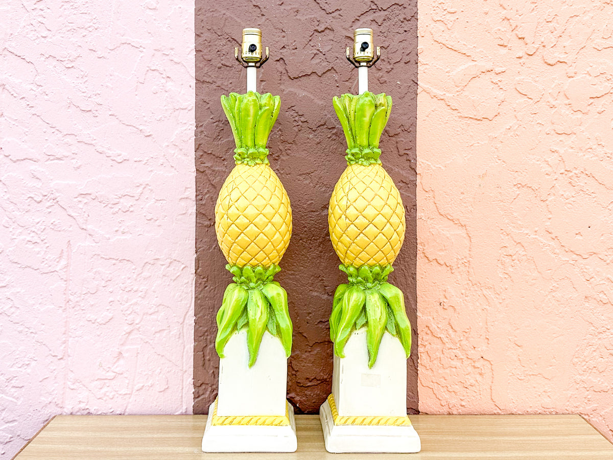 Pair of Perfect Pineapple Lamps