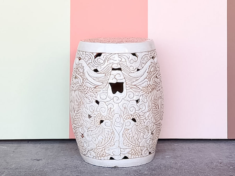 Chinoiserie Chic Dragon Garden Seat