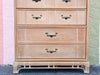 Natural Campaign Style Rattan Tall Chest