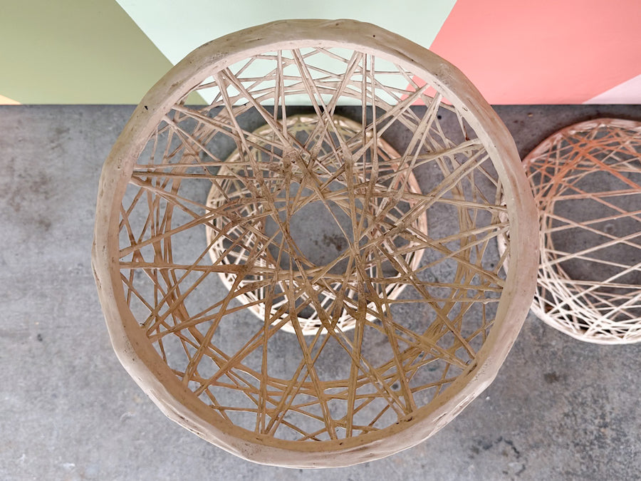Pair of Webspun Plant Stands