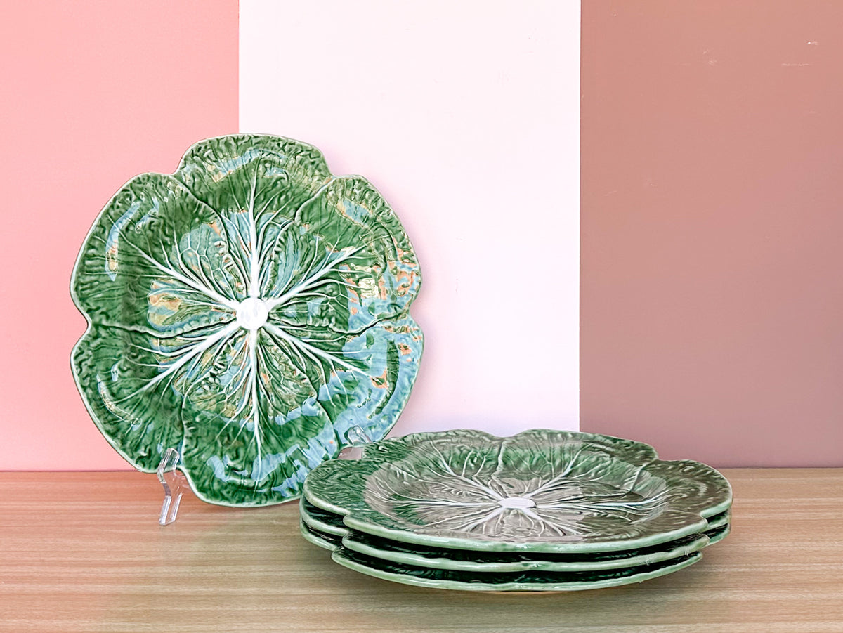 Set of Four Bordallo Pinheiro Cabbageware Chargers