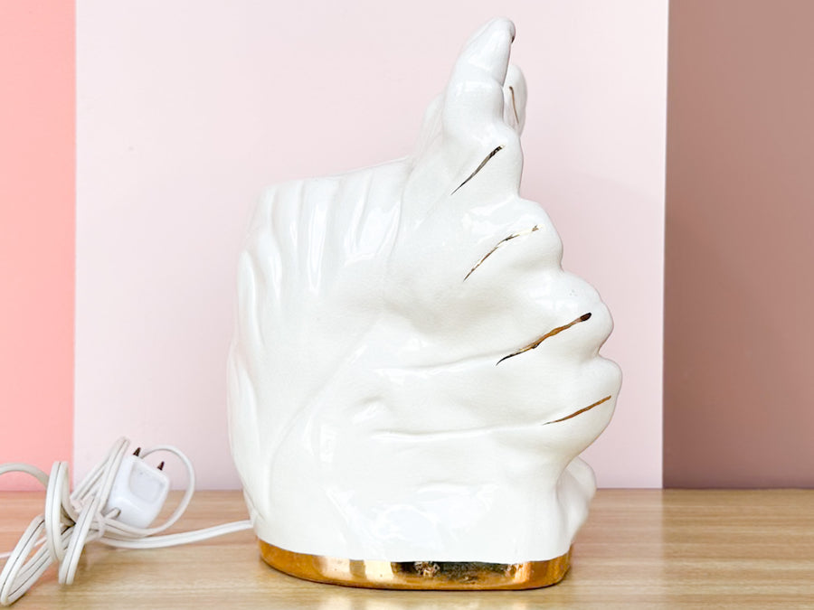 Old Florida Ceramic Palm Frond Lamp