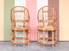 Pair of Brighton Style Bamboo and Cane Side Chairs