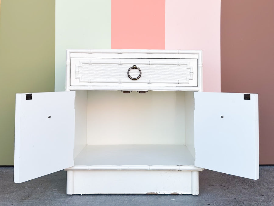 Palm Beach Style Faux Bamboo Nightstand