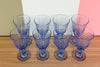 Set of Eight Sky Blue Goblets