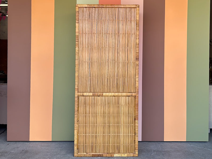 Island Style Rattan Wrapped Cabinet