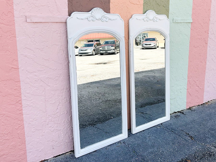 Pair of Shell Motif Mirrors