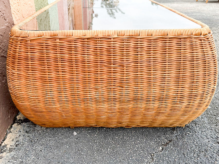 Oversized Wicker Coffee Table