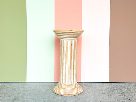 Pencil Reed Rattan Pedestal