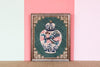 Colorful Ginger Jar Needlepoint Art