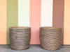 Pair of Antique Pencil Reed Rattan Side Tables