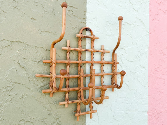 Whimsical Rattan Wall Hooks