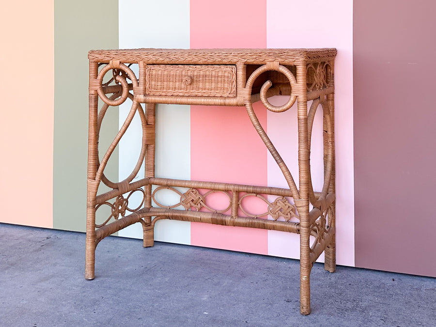 Sweet Wicker Desk and Chair