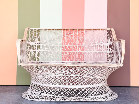 Marbled Pink Webspun Loveseat