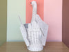Large Wicker Swan Cachepot