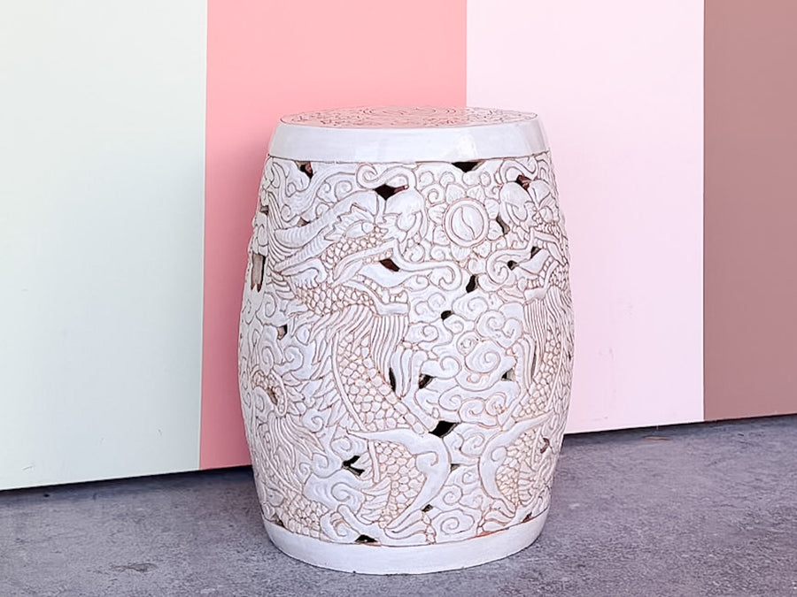 Chinoiserie Chic Dragon Garden Seat
