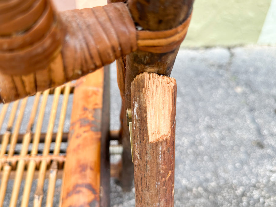 Set of Four Bamboo Folding Chairs